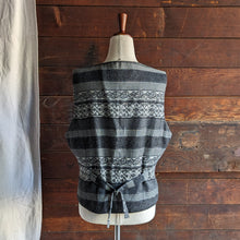 Load image into Gallery viewer, Vintage Polyester Black and Grey Knotwork Vest
