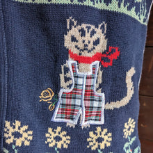 Load image into Gallery viewer, Vintage Embroidered Cat Cardigan
