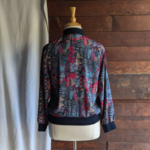 90s Vintage Eclectic Patterned Poly Top