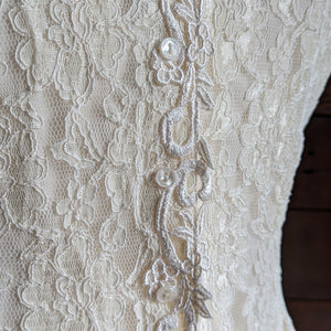 90s Vintage White Lace Polyester Vest