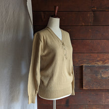 Load image into Gallery viewer, 80s Vintage Tan Acrylic Knit Sweater
