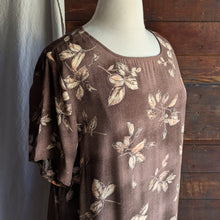 Load image into Gallery viewer, Modern Plus Size Brown Leaf Maxi Dress
