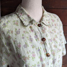 Load image into Gallery viewer, 90s Vintage Floral Linen Babydoll Dress
