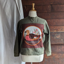 Load image into Gallery viewer, Patchwork Olive Duck Quilt Sweatshirt
