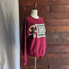 Load image into Gallery viewer, Upcycled Red &#39;Chimera Crest&#39; Patched Sweatshirt
