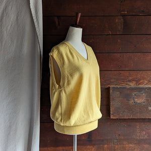 Vintage Yellow Wool Sweater Vest
