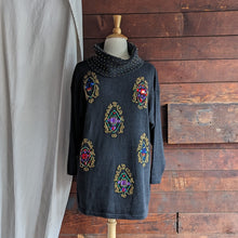 Load image into Gallery viewer, 90s Vintage Beaded Black Sweater Dress
