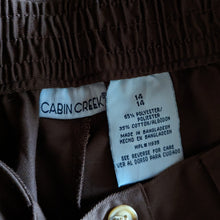 Load image into Gallery viewer, 90s Vintage Brown A-Line Twill Midi Skirt
