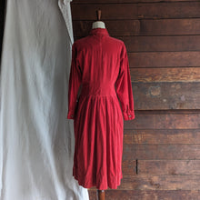 Load image into Gallery viewer, 80s/90s Vintage Red Corduroy Shirtdress with Pockets
