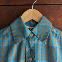 Load image into Gallery viewer, Vintage Blue Gingham Shirtdress

