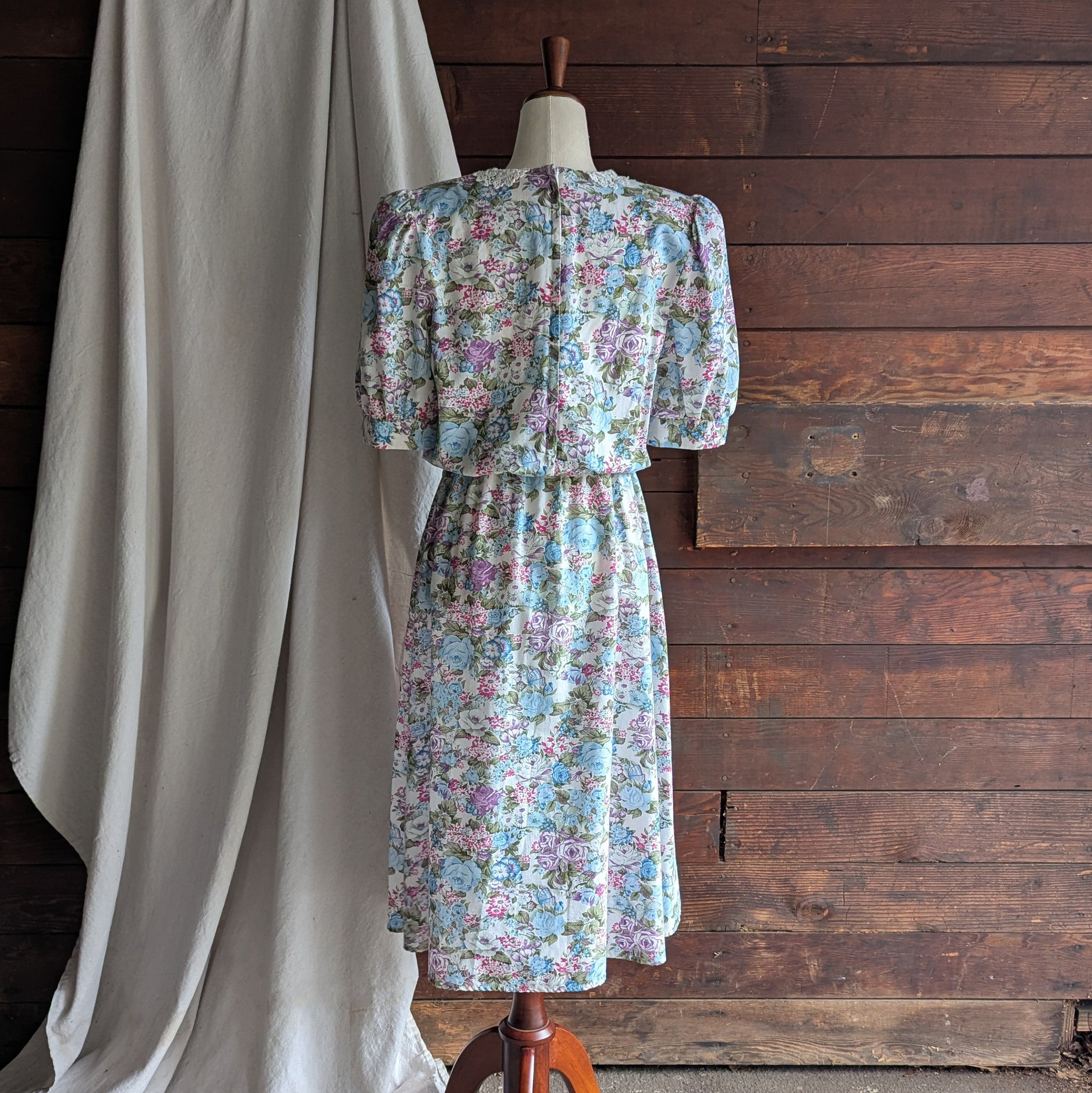 90s puff sleeve dress Vintage 80s 90s Dundee Fashions Cream Brocade Wedding Prom Homecoming Huge Puff Sleeve Tight Bodice High Low Princess Dress