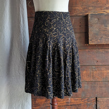 Load image into Gallery viewer, 90s Vintage Flared Black Rayon Mini Skirt
