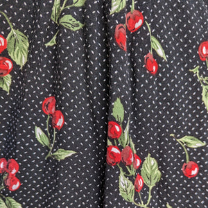 90s Vintage Cherry Print Mini Dress