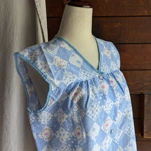 Vintage Blue Snap-Up Top