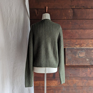Soft Forest Green Knit Cardigan