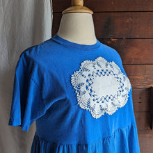 Load image into Gallery viewer, Upcycled Blue T-Shirt Swing Dress
