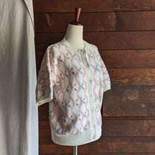 Load image into Gallery viewer, 80s Vintage Short Sleeve Cotton Blend Cardigan
