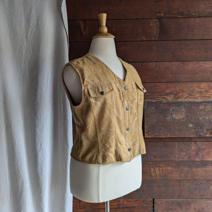 90s Vintage Golden Tapestry Vest