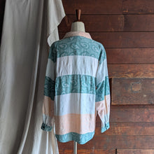 Load image into Gallery viewer, 90s Vintage Funky Colorblock Button Up Shirt
