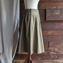 Load image into Gallery viewer, 80s Vintage Olive A-Line Midi Skirt
