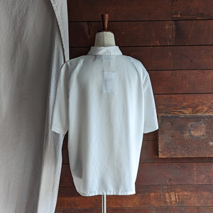 90s Vintage Embroidered White Polyester Blouse