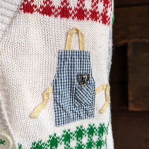 90s Vintage Gardening Sweater Vest
