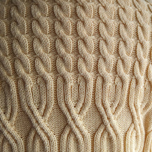 Load image into Gallery viewer, 90s Vintage Yellow Cable Knit Turtleneck Sweater

