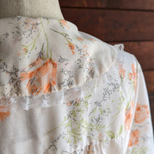 Load image into Gallery viewer, 60s/70s Vintage Orange Floral House Dress
