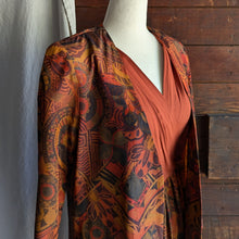 Load image into Gallery viewer, 90s Vintage Orange Rayon Blend Jacket and Dress Set
