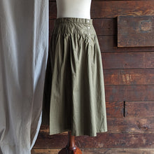 Load image into Gallery viewer, 80s Vintage Olive A-Line Midi Skirt
