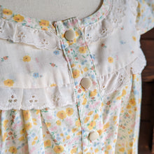 Load image into Gallery viewer, 70s Vintage Floral Cotton Maxi House Dress
