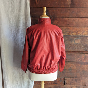 Vintage Plus Size Reversible Red Poly Satin Jacket