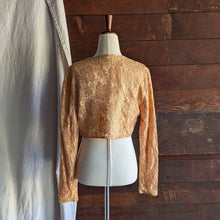 Load image into Gallery viewer, 90s Vintage Orange Lace Bolero Jacket
