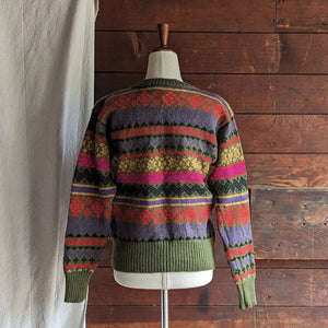 80s/90s Vintage Multicolored Wool Sweater