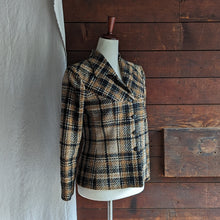 Load image into Gallery viewer, 90s Vintage Wool Blend Plaid Blazer
