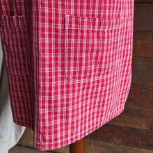 Load image into Gallery viewer, 90s Vintage Red Plaid Gingham Overall Pinafore Dress
