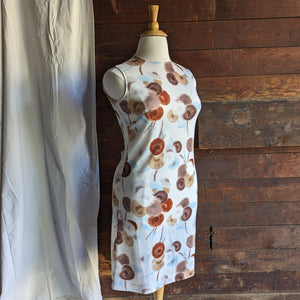 70s Vintage Abstract Polyester Midi Dress