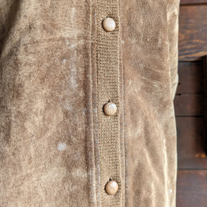Plus Size Suede Leather and Wool Knit Vest
