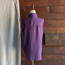 Load image into Gallery viewer, 90s Vintage Fringed Purple Silk Top
