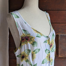 Load image into Gallery viewer, 90s Vintage Strappy Rayon Sunflower Dress
