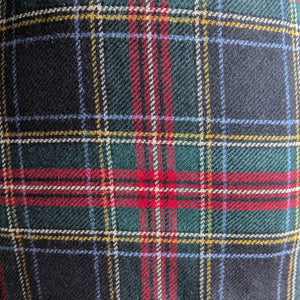 90s Vintage Plaid Wool Pencil Skirt