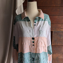 Load image into Gallery viewer, 90s Vintage Funky Colorblock Button Up Shirt

