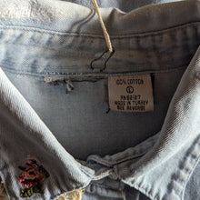 Load image into Gallery viewer, Vintage Upcycled Patched Denim Shirt

