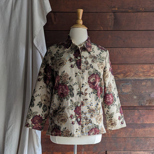 90s/Y2K Vintage Floral Tapestry Jacket