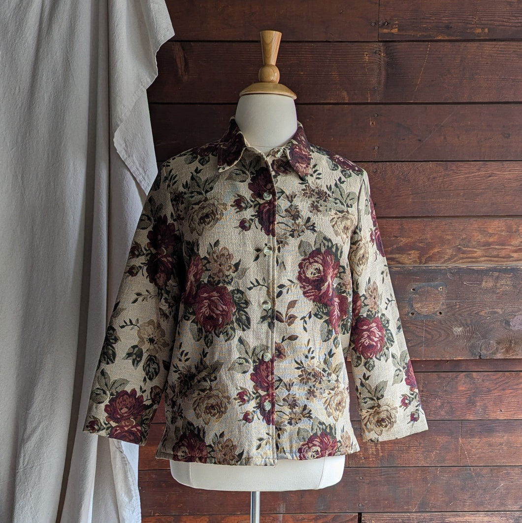 90s/Y2K Vintage Floral Tapestry Jacket