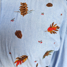 Load image into Gallery viewer, Autumn Embroidered Chambray Shirt
