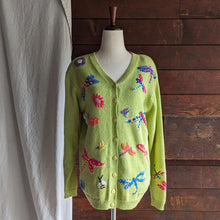 Load image into Gallery viewer, 90s/Y2K Dragonfly Cotton Cardigan
