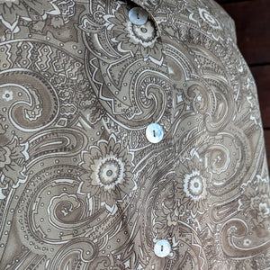 Plus Size Brown Paisley Print Blouse