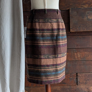 80s/90s Vintage Wool Blend Wrap Skirt