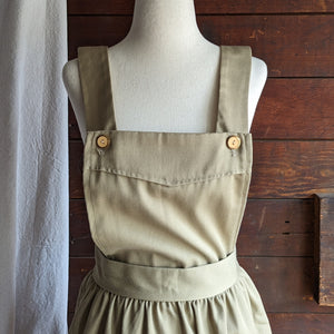 70s Vintage Twill Pinafore Dress